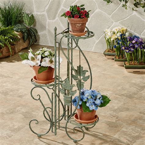 small metal plant stands outdoor